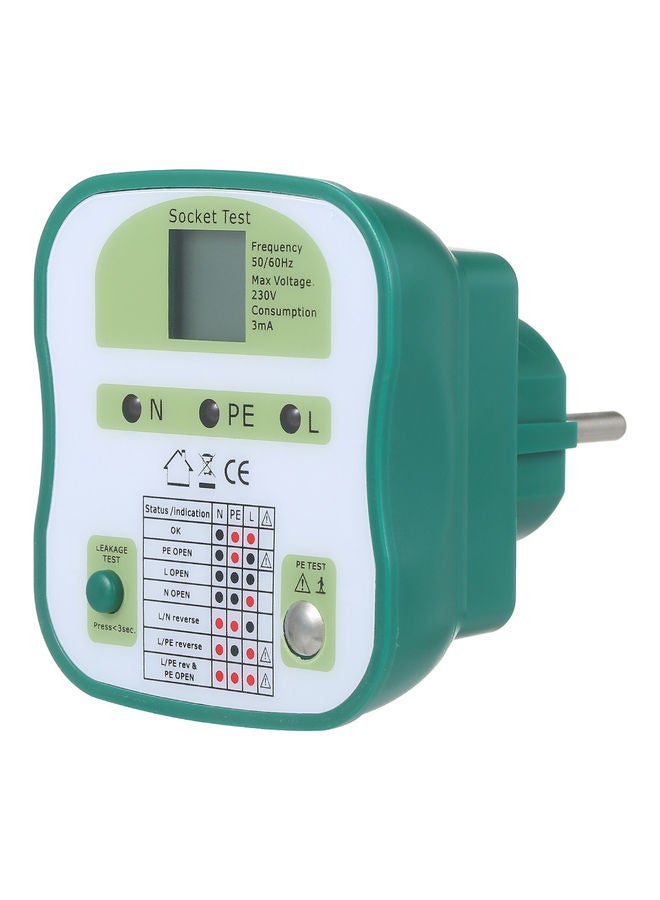 Generic - Multifunctional Smart Socket Tester with LCD Display Multicolour - Image 1