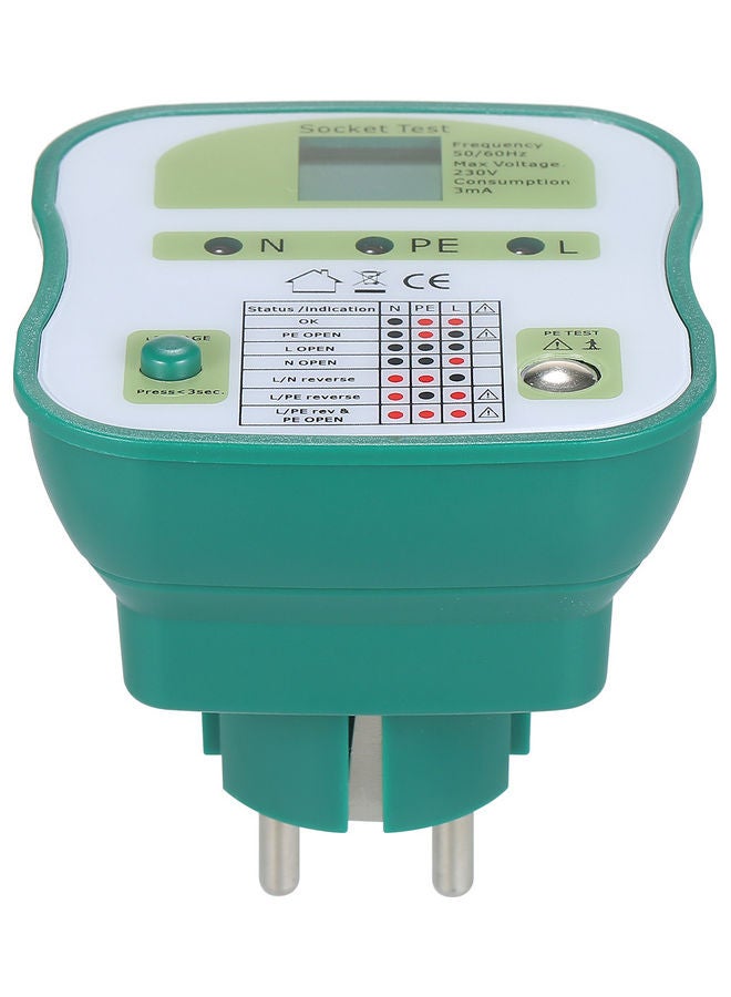 Multifunctional Smart Socket Tester with LCD Display Multicolour  - Image 3