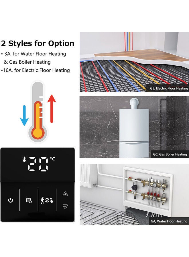 Wifi Thermostat with LCD Display Black - Image 5