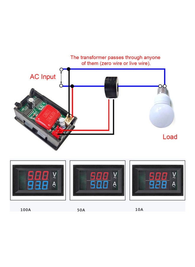 ماركة غير محددة مقياس رقمي مزدوج مع شاشة LCD أسود  - Image 2