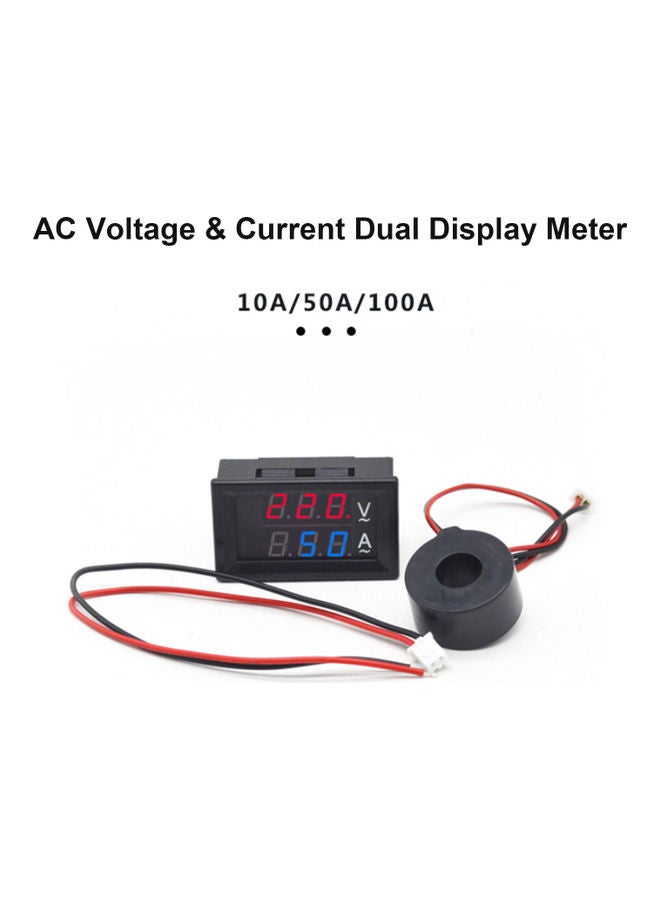 Digital Double Ammeter with LCD Display Black - Image 2