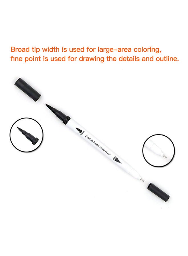 12-Piece Double Head Coloured Markers pen set Multicolor - Image 4