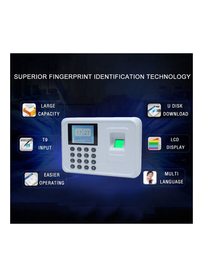 Generic Intelligent Biometric Attendance Machine White  - Image 2