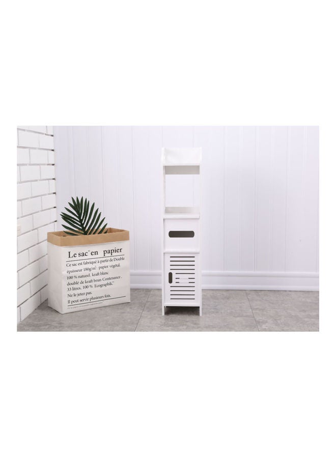 Corner Floor Cabinet With Doors And Shelves white  - Image 2