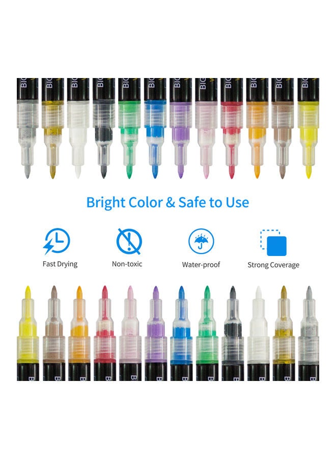 36-Vibrant Colors Acrylic Painter Set Multicolor - Image 3