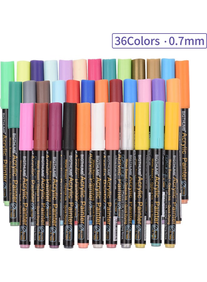 36-Vibrant Colors Acrylic Painter Set Multicolor - Image 5