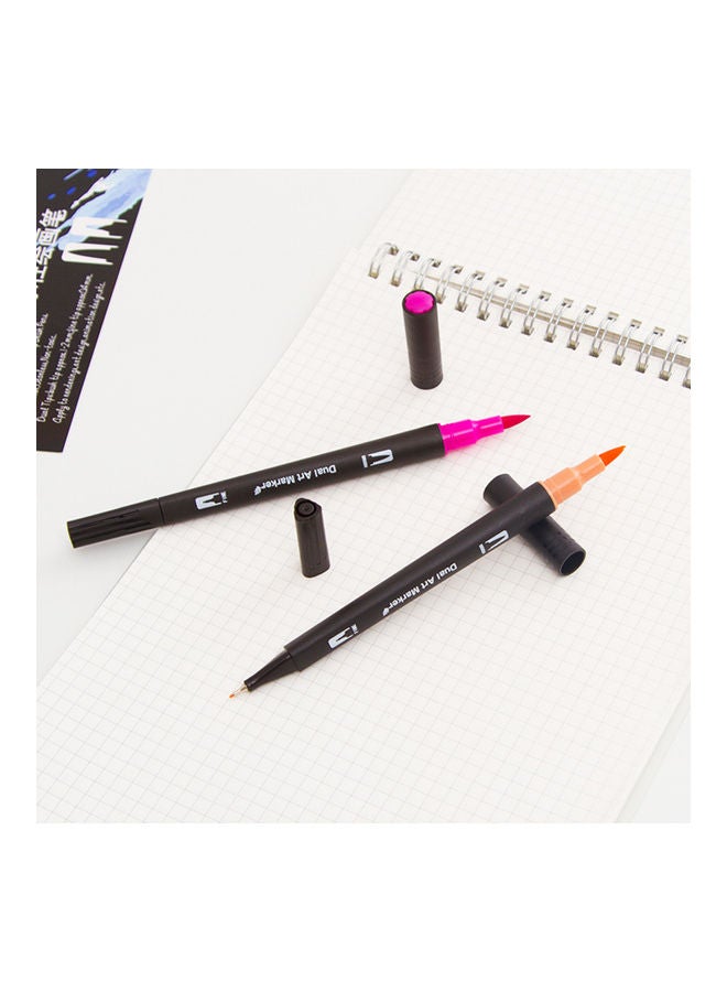 Generic 48-Colors Dual Tip Brush Pens Fineliner & Brush Tip Art Markers Colored Pens for Children Multicolor  - Image 3