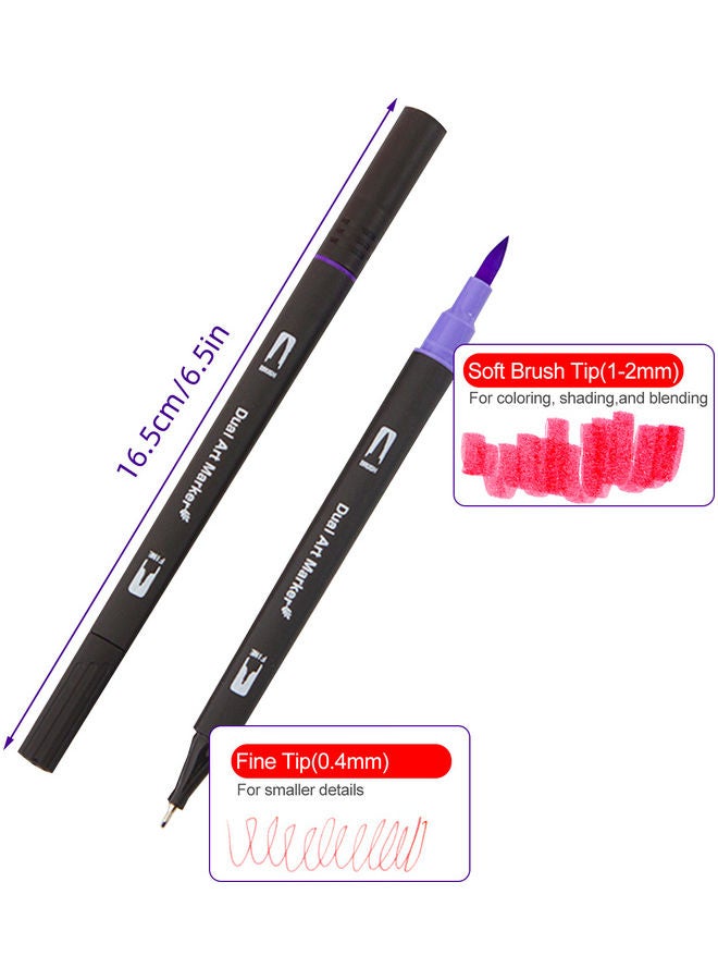 Generic 48-Colors Dual Tip Brush Pens Fineliner & Brush Tip Art Markers Colored Pens for Children Multicolor  - Image 5