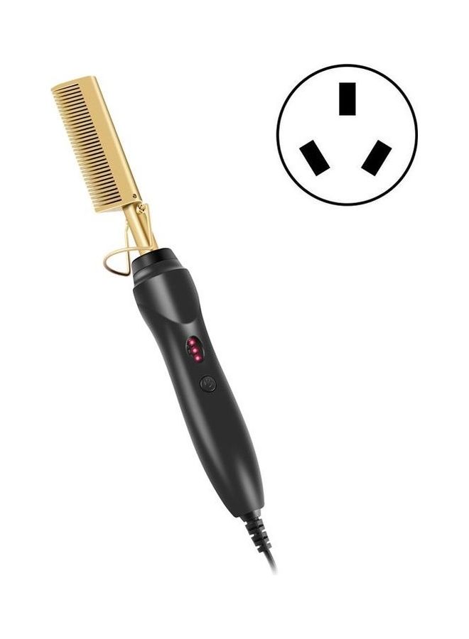 بي جي إم مشط كهربائي مخصص لفرد الشعر متعدد الوظائف ذهبي/ أسود - Image 1