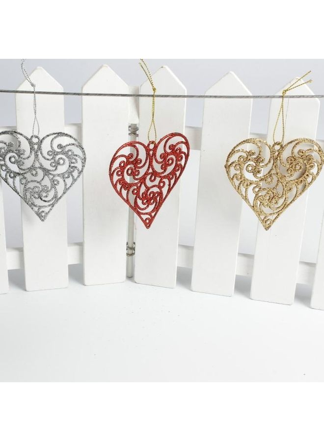 بي جي إم 3 قطع دلاية زينة معلقة بتصميم قلب متعدد الألوان - Image 1