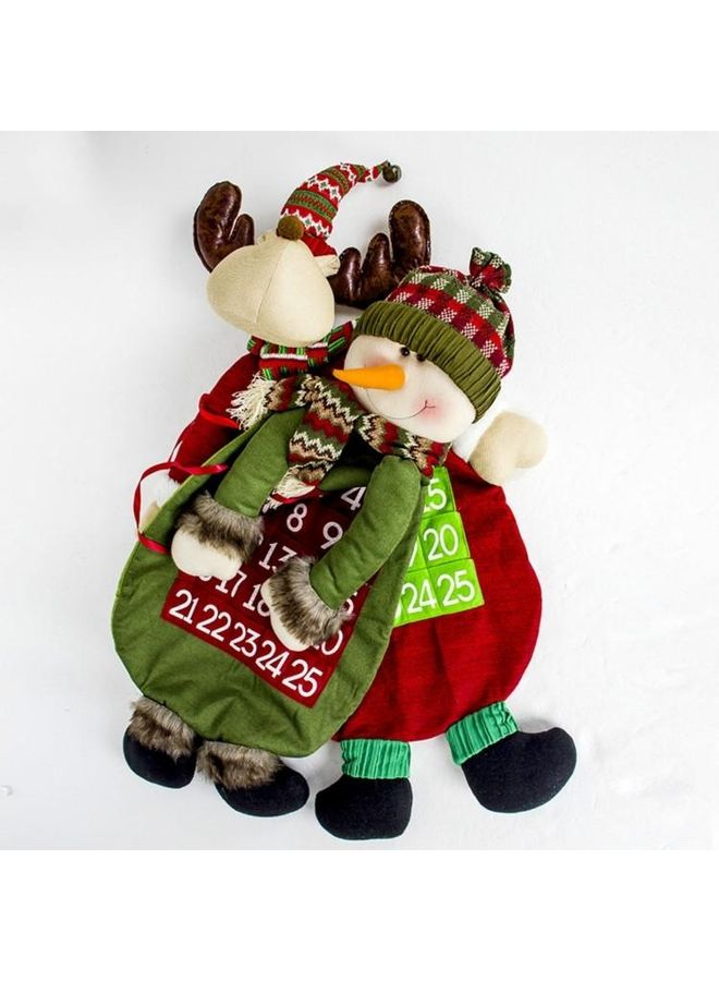 BGM 2-Piece Christmas Puppet Calendar Ornament Set Multicolour - Image 4