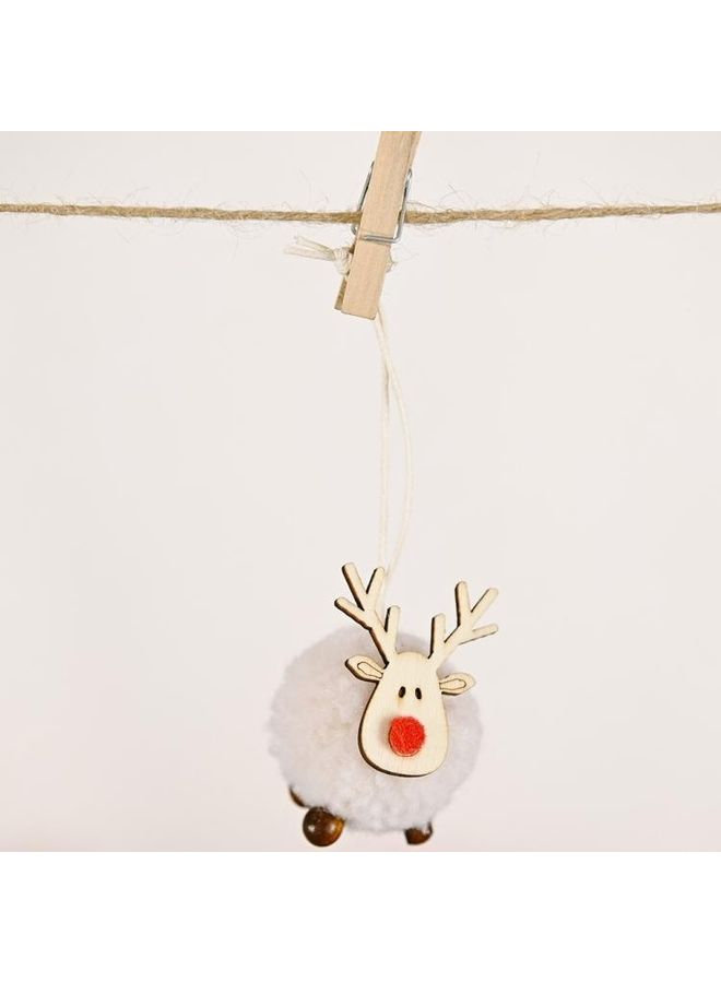 BGM 10-Piece Decorative Ornament Set White/Red/Gold