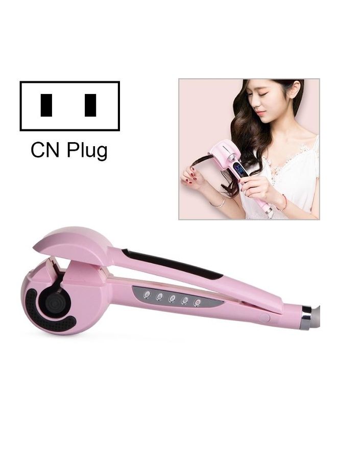 BGM Automatic Titanium Curling Irons Hair Styler Tools Dual Voltage with LCD Screen Display Led Pink - Image 1