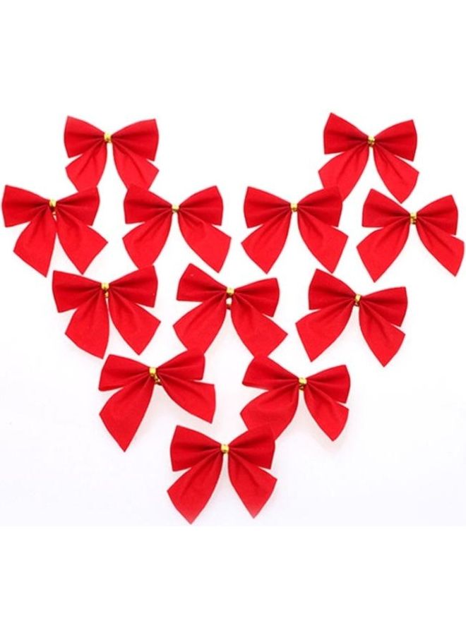 BGM 12-Piece Decorative Ornament Set Red - Image 1