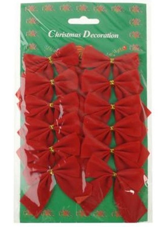 BGM 12-Piece Decorative Ornament Set Red - Image 4