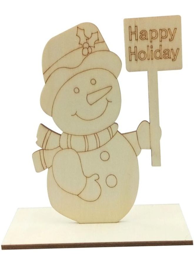 BGM 10-Piece Snowman Decorative Ornament Set Beige/Brown