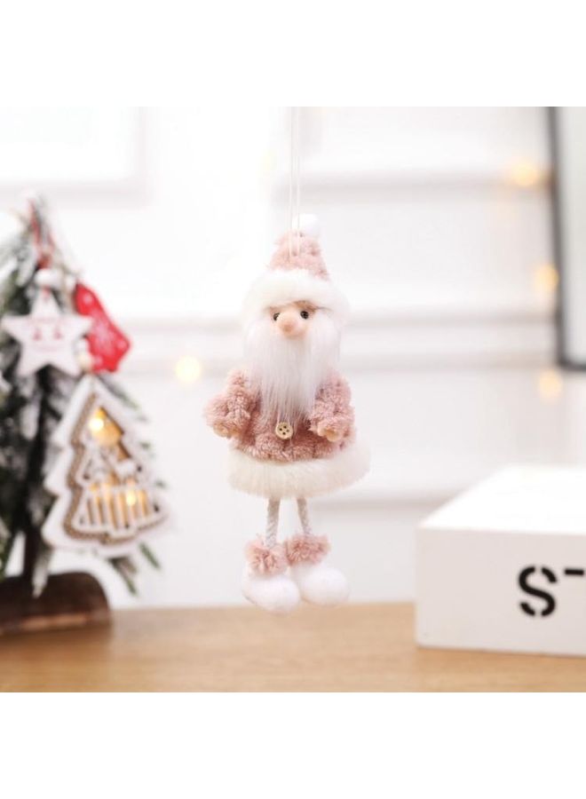 بي جي إم طقم دلايات لتزيين الدمية بتصميم رجل عجوز مكون من 4 قطع وردي/ أبيض - Image 1