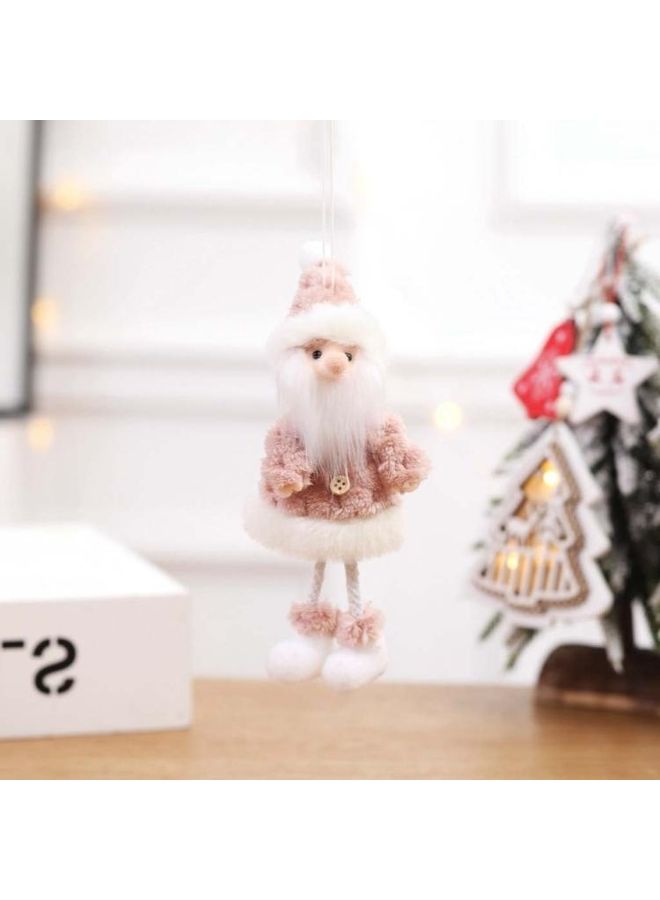 بي جي إم طقم دلايات لتزيين الدمية بتصميم رجل عجوز مكون من 4 قطع وردي/ أبيض - Image 2