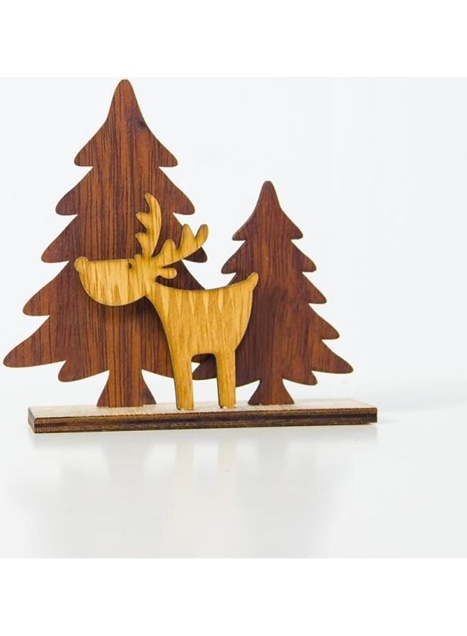 BGM 2-Piece Decorative Elk Ornament Multicolour - Image 1