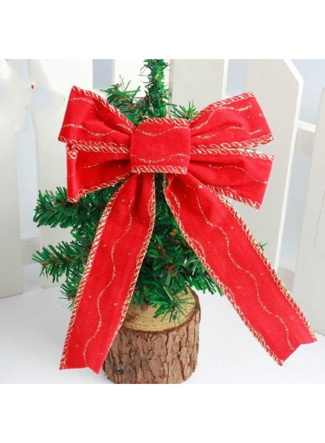 بي جي إم حلية بتصميم عقدة فيونكة للزينة من قطعتين أحمر - Image 1