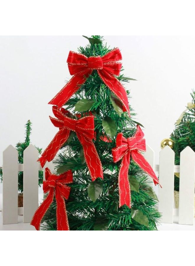 بي جي إم حلية بتصميم عقدة فيونكة للزينة من قطعتين أحمر - Image 2