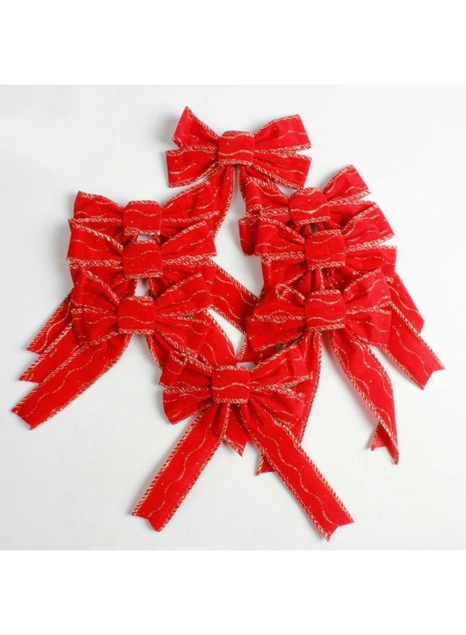 بي جي إم حلية بتصميم عقدة فيونكة للزينة من قطعتين أحمر - Image 3