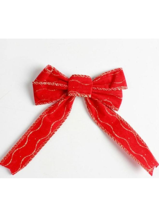 بي جي إم حلية بتصميم عقدة فيونكة للزينة من قطعتين أحمر - Image 4