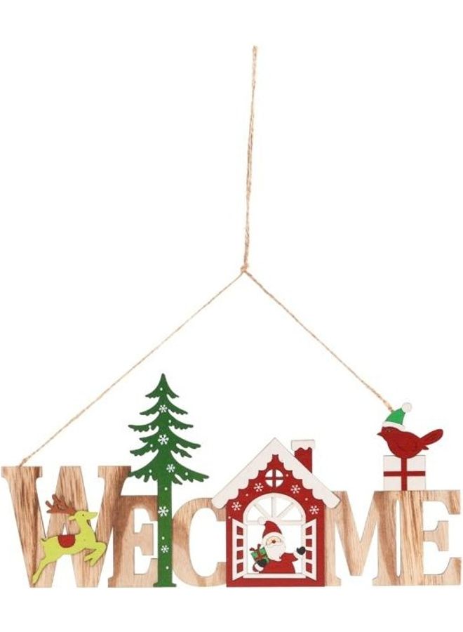 بي جي إم دلاية خشبية بتصميم حروف كلمة "Welcome" بتصميم رجل عجوز مكونة من 3 قطع . متعدد الألوان - Image 1