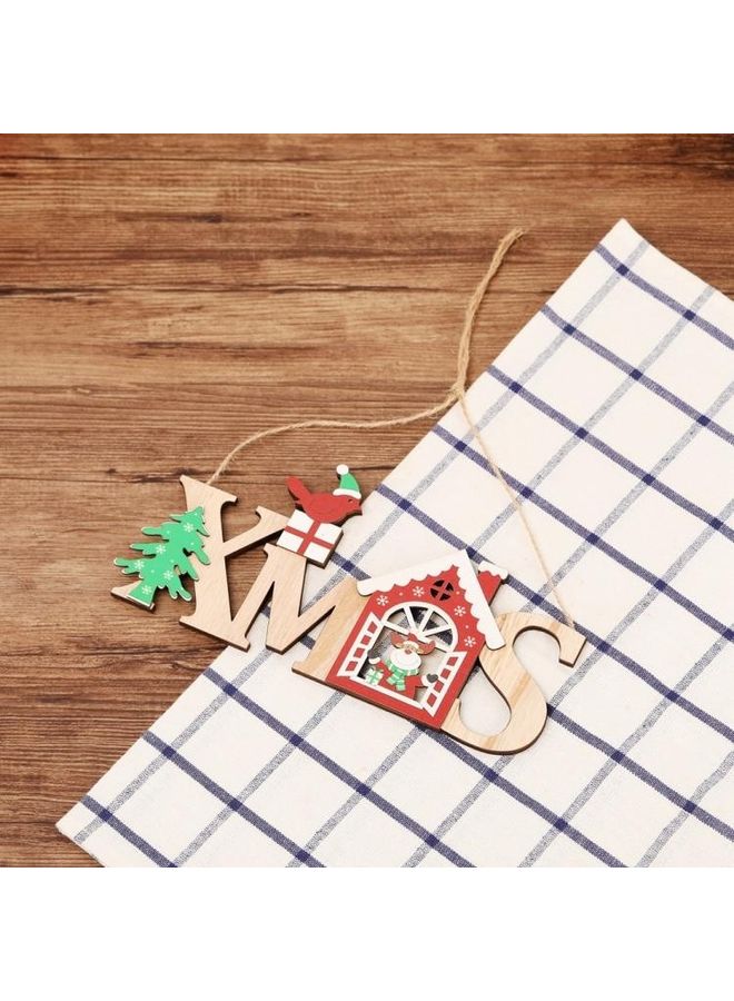 BGM 3-Piece Elk Themed Wooden Lettering Pendant Multicolour - Image 2