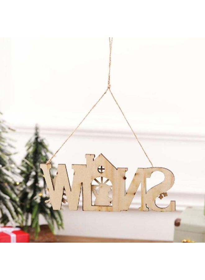 BGM 3-Piece Elk Themed Wooden Lettering Pendant Multicolour - Image 3