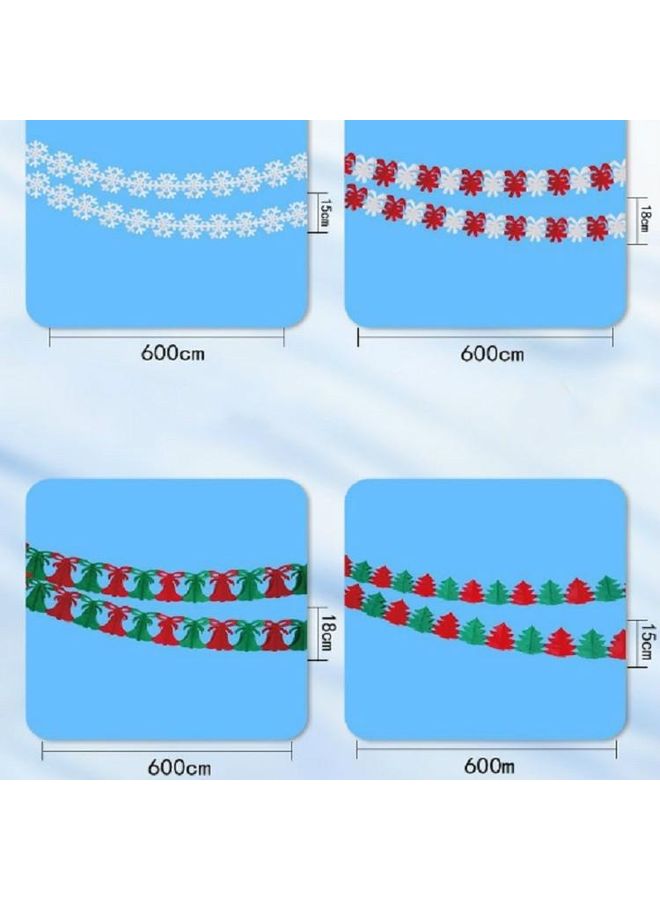 بي جي إم شريط زينة بتصميم فيونكة من قطعتين متعدد الألوان - Image 2