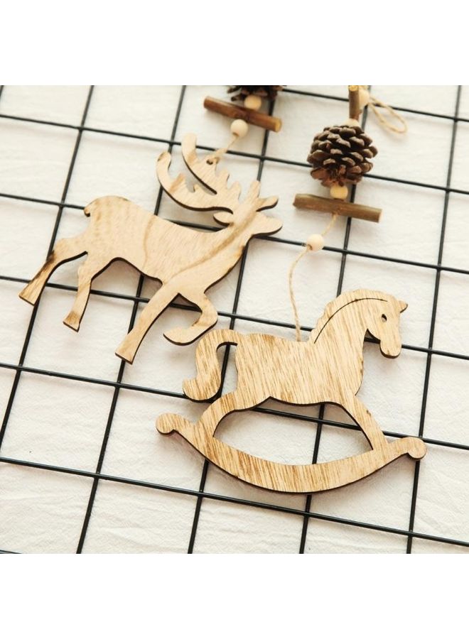 BGM 5-Piece Decorative Horse Pendant Beige/Red  - Image 4