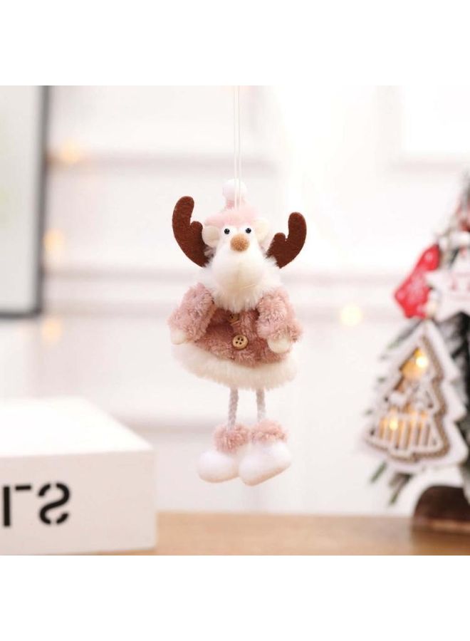 BGM 4-Piece Elk Decorative Doll Pendant Pink/White/Brown - Image 2