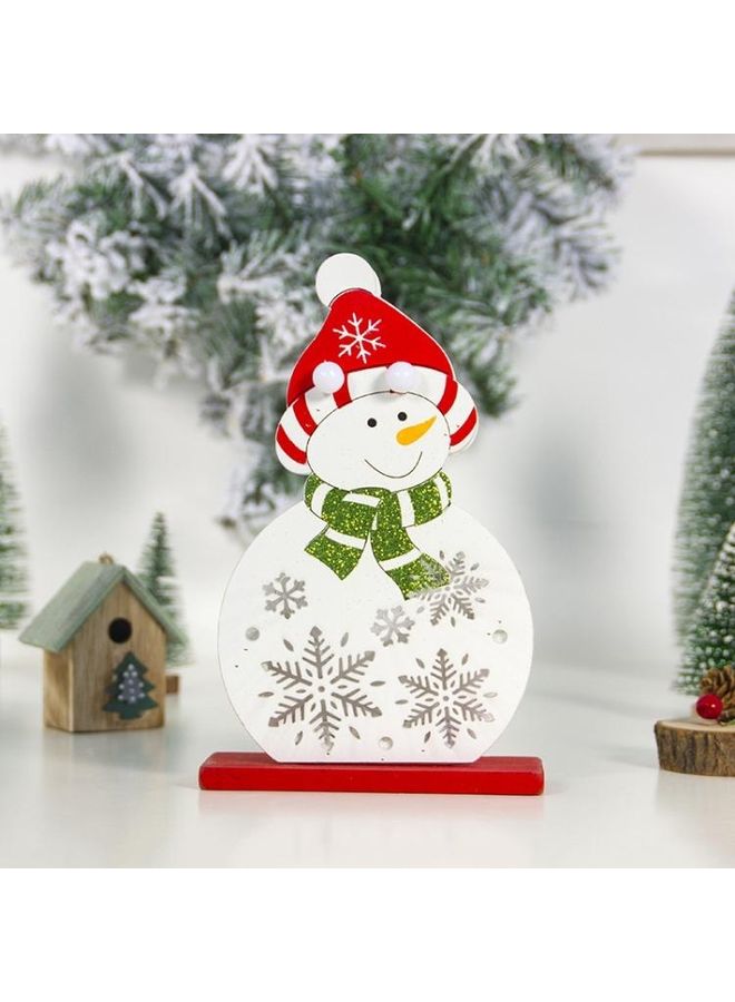 بي جي إم مجموعة قطعتين زينة مجوفة مضيئة أبيض/ أحمر/ أخضر