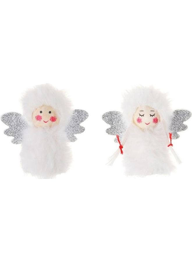 بي جي إم طقم زينة للديكور، مكون من قطعتين أبيض - Image 1