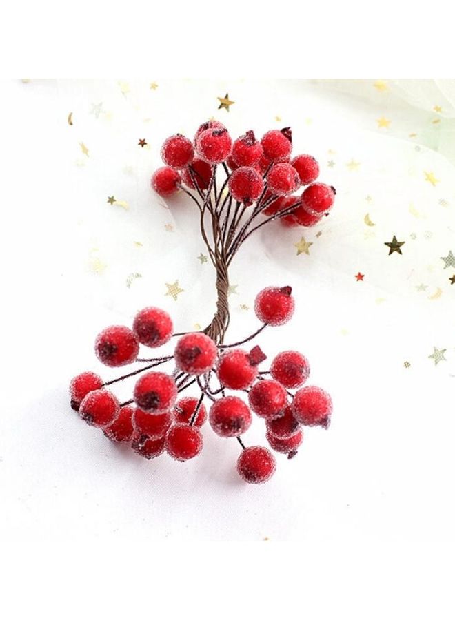 BGM Pack Of 2 Decorative Berry Cuttings Red 1.2cm