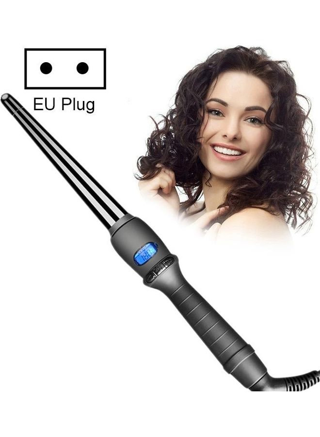 BGM LCD Conical Curling Iron Single Tube Ceramic Glaze Pear Flower Cone Multicolour - Image 1