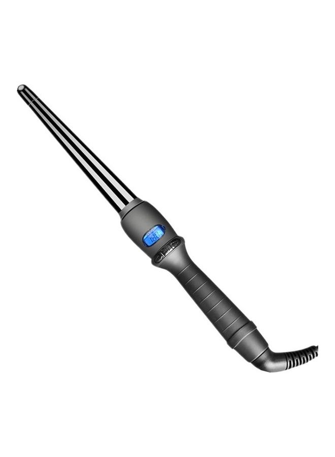BGM LCD Conical Curling Iron Single Tube Ceramic Glaze Pear Flower Cone Multicolour - Image 2