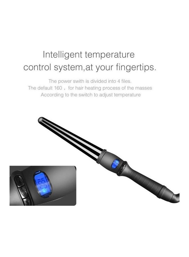 BGM LCD Conical Curling Iron Single Tube Ceramic Glaze Pear Flower Cone Multicolour - Image 4