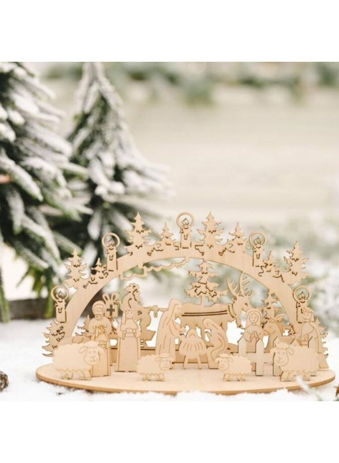 BGM 5-Piece Christmas Decorative Ornament Set Beige  - Image 1
