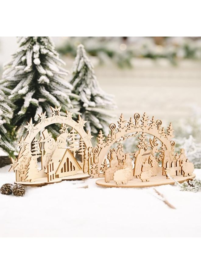 BGM 5-Piece Christmas Decorative Ornament Set Beige  - Image 3