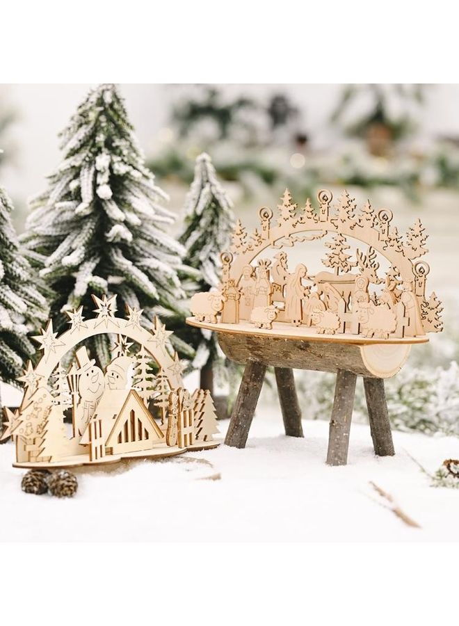 BGM 5-Piece Christmas Decorative Ornament Set Beige  - Image 4
