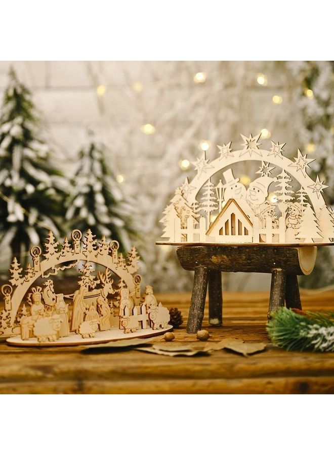 BGM 5-Piece Christmas Decorative Ornament Set Beige  - Image 5
