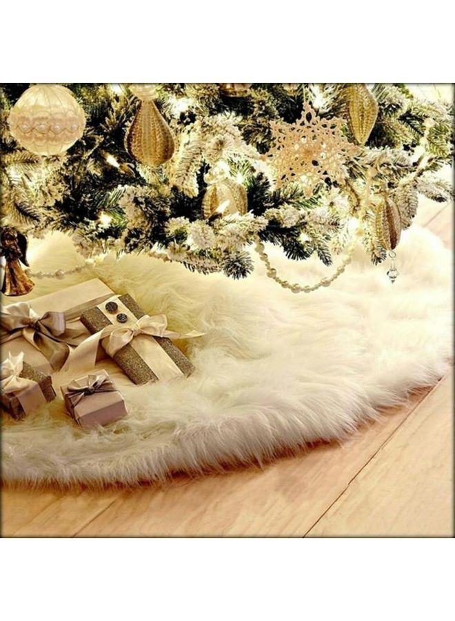 BGM 2-Piece Decorative Tree Skirt White - Image 3