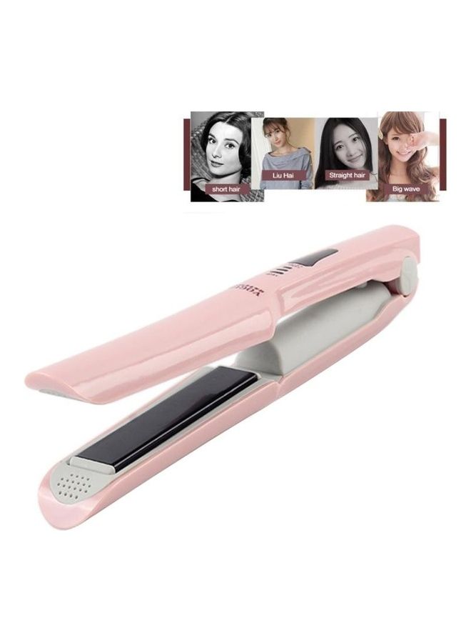 بي جي إم جهاز مخصص لفرد الشعر لاسلكي صغير قابل للشحن بمنفذ USB. وردي - Image 1