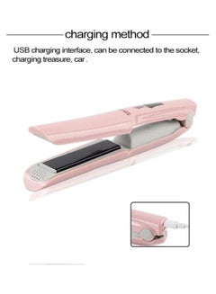بي جي إم جهاز مخصص لفرد الشعر لاسلكي صغير قابل للشحن بمنفذ USB. وردي  - Image 3