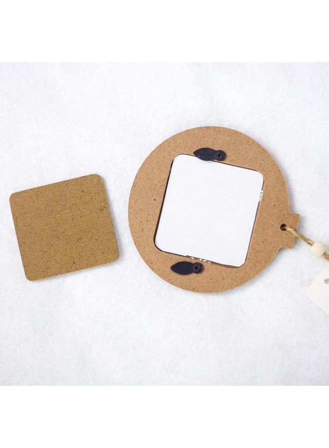 بي جي إم طقم زينة بدلاية على شكل إطار صورة مكون من قطعتين بيج/ أزرق/ أبيض - Image 2