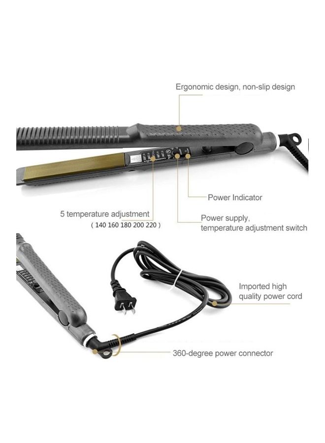 BGM Electronic Hair Curling Irons Temperature Control Titanium Corrugated Fast Warm-up Crimper Tool Multicolour  - Image 3