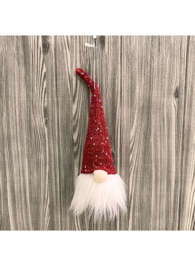 بي جي إم مجموعة دلايات للزينة مكونة من 4 قطع أحمر/أبيض 8x23سم - Image 1