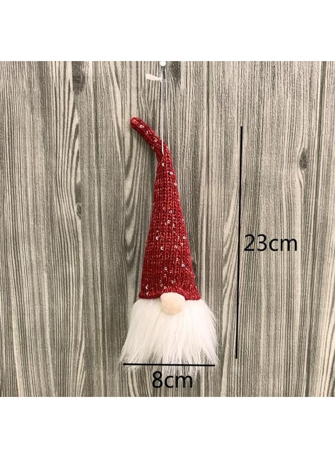 بي جي إم مجموعة دلايات للزينة مكونة من 4 قطع أحمر/أبيض 8x23سم - Image 2